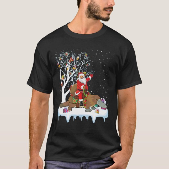 Camiseta Ugly Platypus Xmas Gift Santa Riding Platypus Chri (Frente)