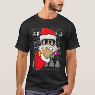 Camiseta Ugly Sweater Mele Kalikimaka Roupa Shaka Papais no