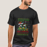 Camiseta Ugly Xmas Lights Santa Hat Orca Christmas Neck<br><div class="desc">Ugly Xmas Lights Santa Hat Orca Christmas Neck</div>