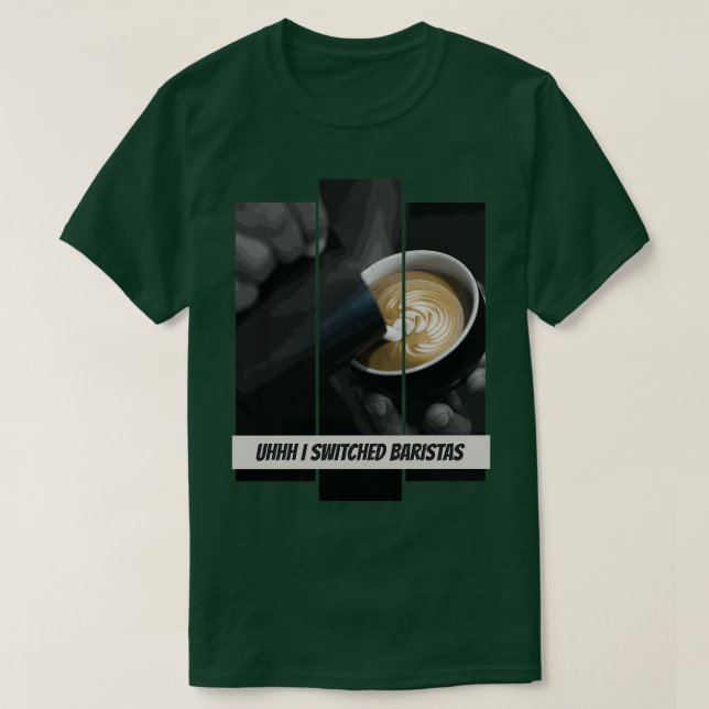 Camiseta Uhhh Eu Troquei Baristas 8 (Frente do Design)
