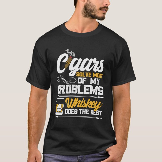 Camiseta Uísque E Piada De Cigarros (Frente)