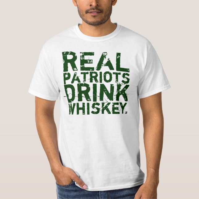 Camiseta Uísque real T da bebida dos patriotas (Frente)