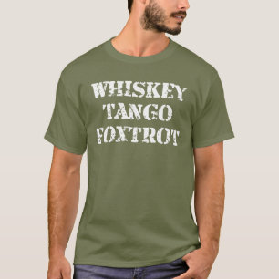 Camiseta Uísque Tango Foxtrot Humor Militar Tático