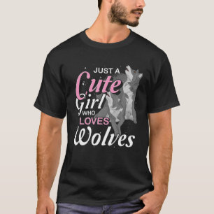 Camiseta "Uivando Floresta Animal" Apenas Uma Garota Bonita