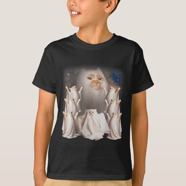 Camiseta Uivando Ghost Ghost Ritual Meme Engraçado Ha (Frente)