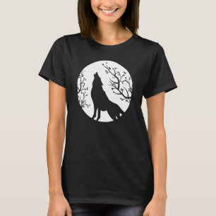 Camiseta Uivando Na Lua Lobos Gótico Lobo Gótico 2