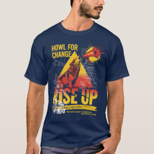 Camiseta Uivar por Mudança Levante-se Arte de Rua Ativista