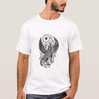 Camiseta Uivo ao Luar – Espírito Lobo com Asas de Apanhador