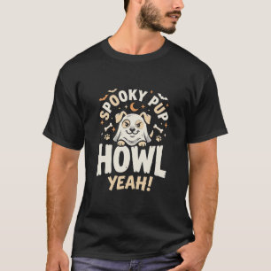 Camiseta Uivo de Cachorro de Halloween Sim