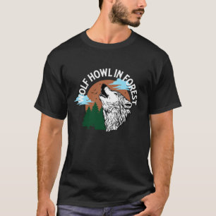 Camiseta Uivo de Lobo na Floresta