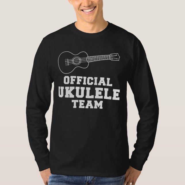 Camiseta Uke & Chuckles - Equipe Ukulele Oficial Tee: Strum (Frente)