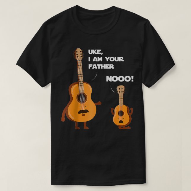 Camiseta Uke I Am Your Father  Funny Ukulele Guitar Music G (Frente do Design)