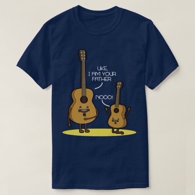 Camiseta Uke I Am Your Father Ukulele Funny Guitar Music Pr (Frente do Design)