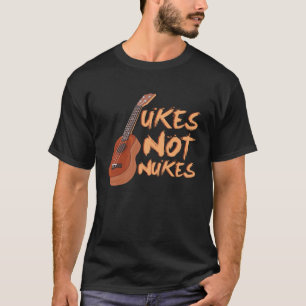 Camiseta Ukes Não Nukes Ukulele Gunny Guitar