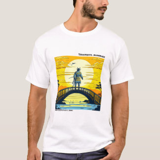 Camiseta Ukiyo-e Amarelo-preto