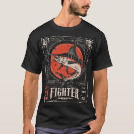 Camiseta Ukiyo-e Fighter Swordfish | Retrato de Peixe Guerr