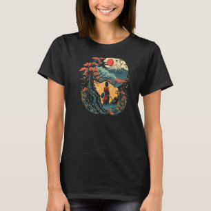 Camiseta Ukiyo e Kanagawa Vintage Japonês Tatuagem Gráfica