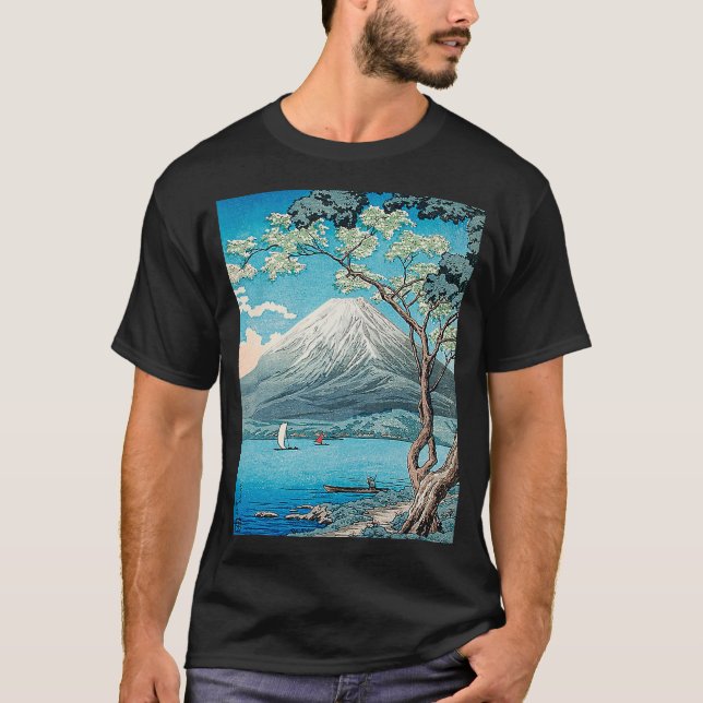 Camiseta Ukiyo e T  Mt Fuji Japanese Painting Print Masterp (Frente)