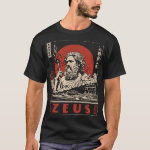 Camiseta Ukiyo-e Zeus Thunder   Arte da mitologia grega