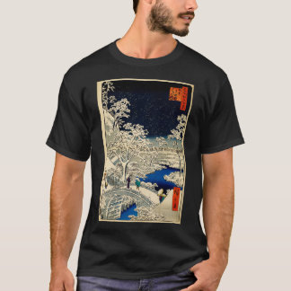 Camiseta Ukiyoe Ando Hiroshige Yuhi Hill e Drum Bridg