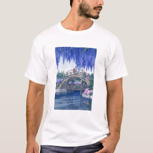 Camiseta ukiyoe - hasui - Nº 34 Wistéria em Kameido -