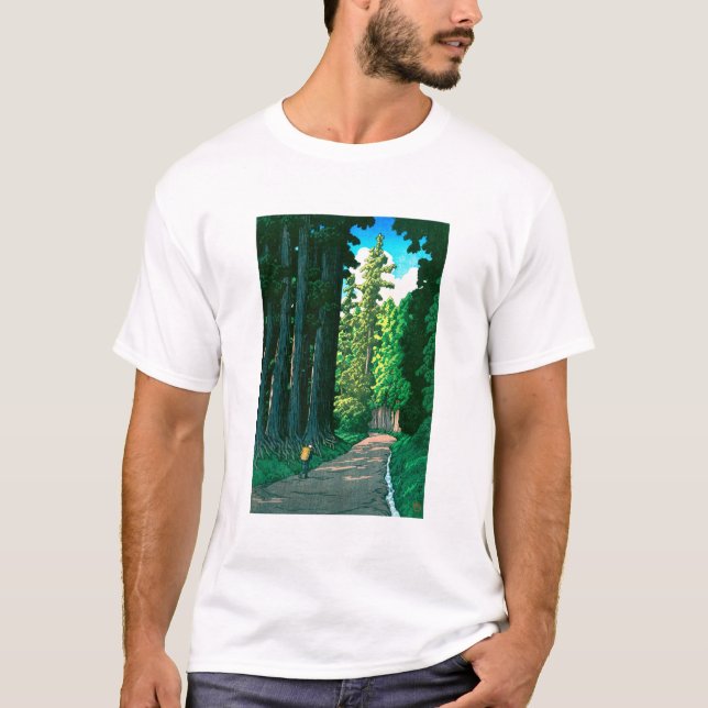 Camiseta ukiyoe hasui No57 Historic Nikkō Highway (Frente)