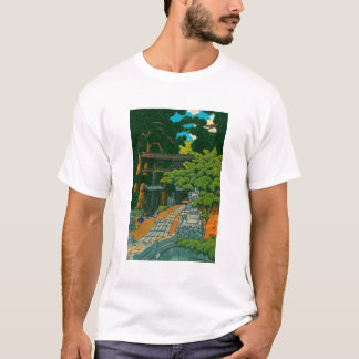 Camiseta ukiyoe hasui No60 Kumagaya Dairai Shrine