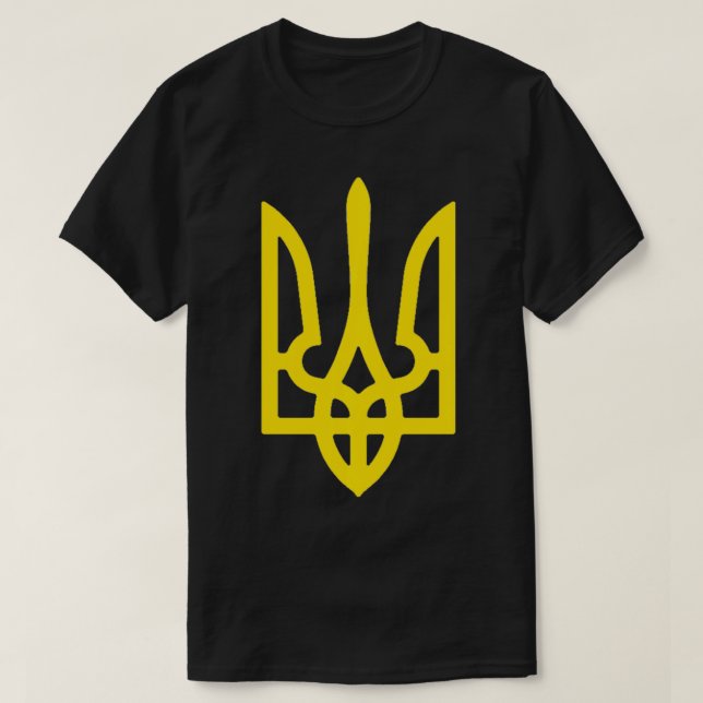 Camiseta Ukraine Coat Of Arms Symbol  Ukrainian National Co (Frente do Design)
