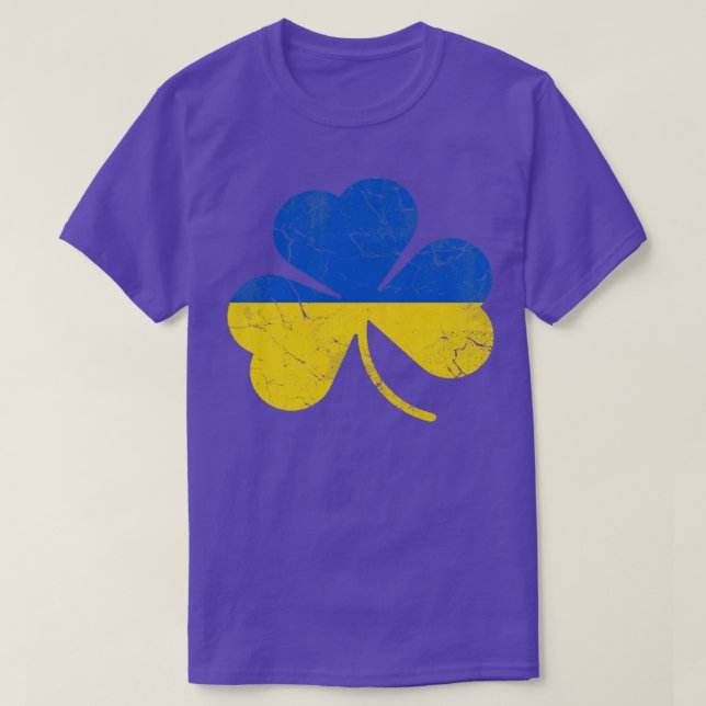 Camiseta Ukraine Flag Shamrock St Patricks Day Irish (Frente do Design)