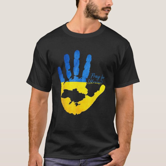 Camiseta Ukraine Map Pray For Ukraine (Frente)