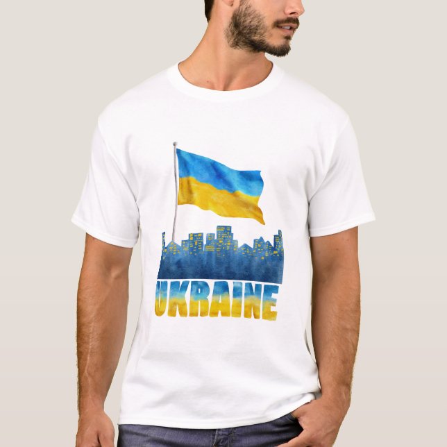 Camiseta UKRAiNE NÓS FICAMOS POR VOCÊ (Frente)