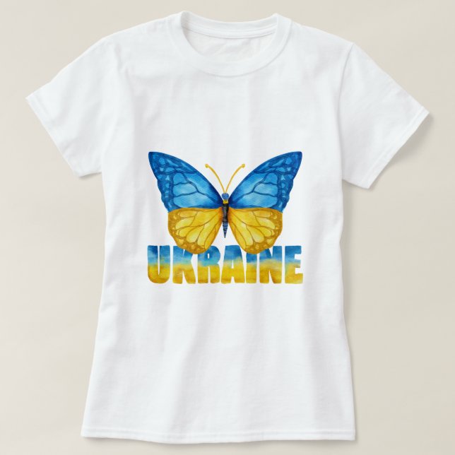 Camiseta UKRAiNE NÓS FICAMOS POR VOCÊ (Frente do Design)
