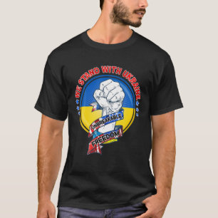 Camiseta Ukraine Power Hand Unbreakable Freedom We Stand Wi
