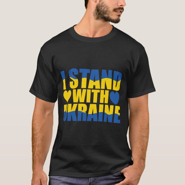 Camiseta ukraine, ukrainian, ukraine flag, russia, i stand  (Frente)