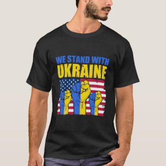 Camiseta Ukrainian We Support Ukraine Flag I Stand With Ukr