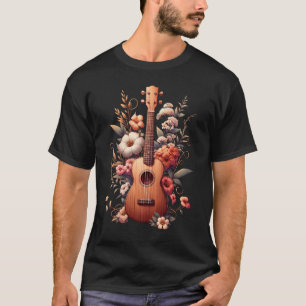 Camiseta Ukulele Aestético Floral Ukulelist Ukulele