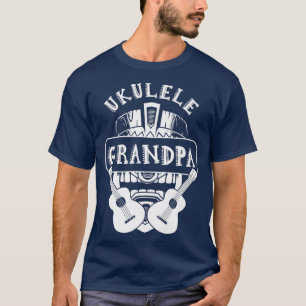 Camiseta Ukulele Avô Guitarra Acústica Aloha Uke