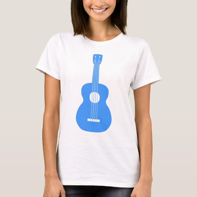 Camiseta Ukulele - Azul bebê (Frente)