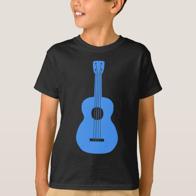 Camiseta Ukulele - Azul bebê (Frente)