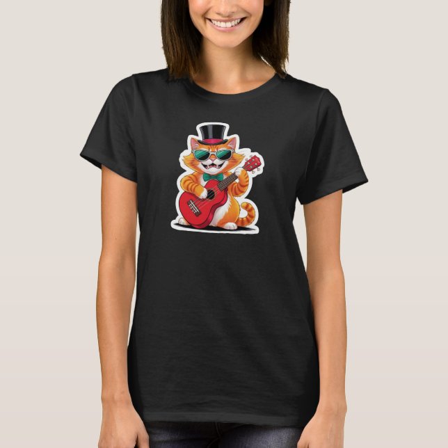 Camiseta Ukulele Cat Serenade (Frente)