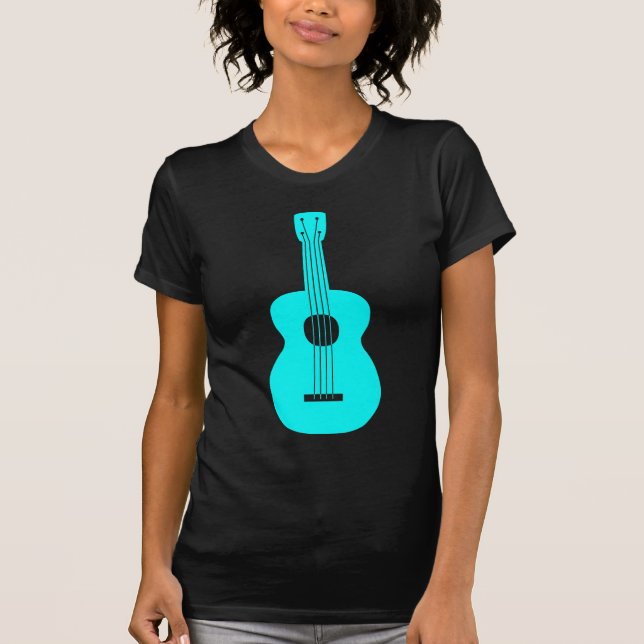 Camiseta Ukulele - Ciano (Frente)