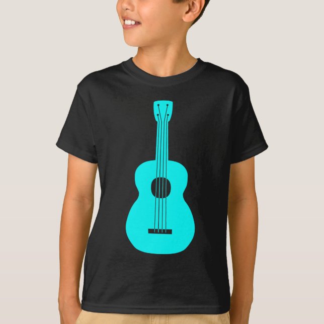 Camiseta Ukulele - Ciano (Frente)