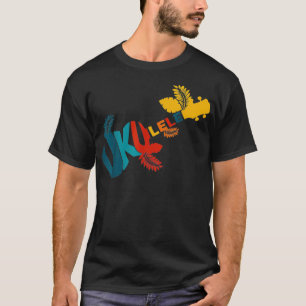 Camiseta Ukulele Colorful Hawaiian Music Player Gift