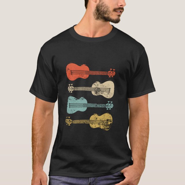 Camiseta Ukulele Colorido Eapple Havaiano Uke (Frente)