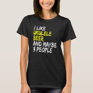Camiseta Ukulele dizendo música de guitarra eu gosto de cer