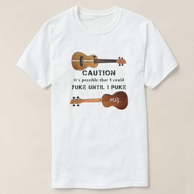 Camiseta Ukulele Engraçado Causa Até Que Eu Coloquei T-Shir (Frente do Design)