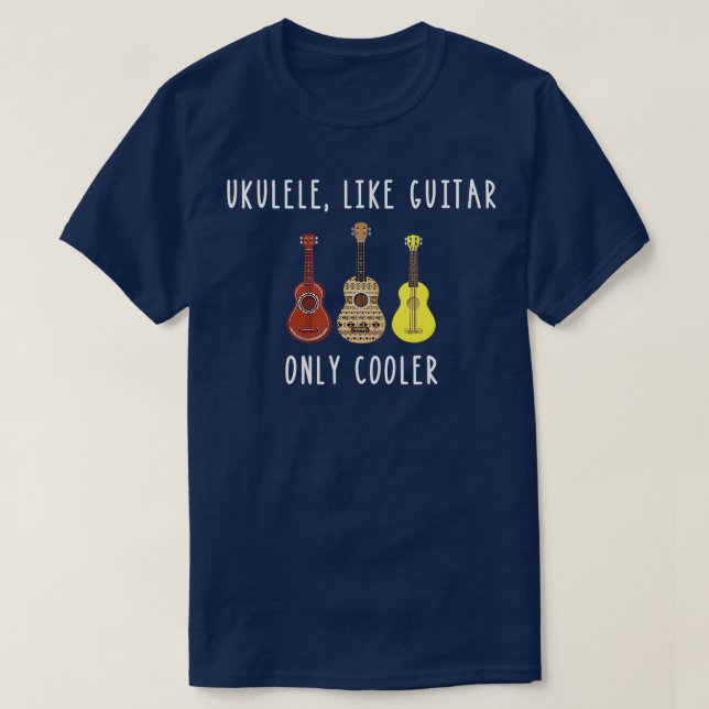 Camiseta Ukulele Gosta De Violão Apenas Instrumento Musical (Frente do Design)