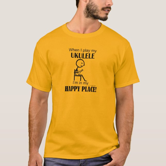 Camiseta Ukulele Happy Place (Frente)