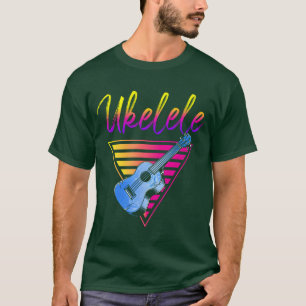 Camiseta Ukulele havaiano Uke retrô anos 80 90 menina Ukule