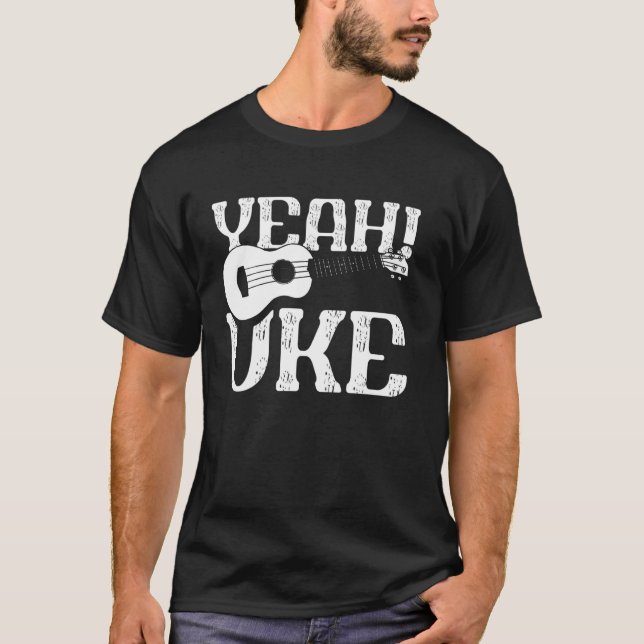 Camiseta Ukulele Havaiano Uke Sim! Uke (Frente)
